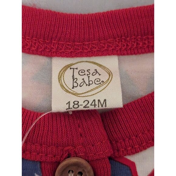 TesaBabe Girls 4th Of July Red/White/Blue Blouse 18-24 Months Bamboo Material - Picture 4 of 9